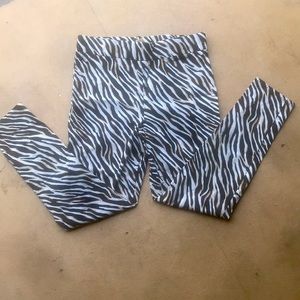 Women’s L Zebra Canvas Leggings